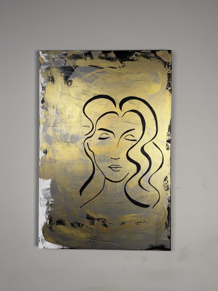 Gold in the Cracks, painting by Johnny X