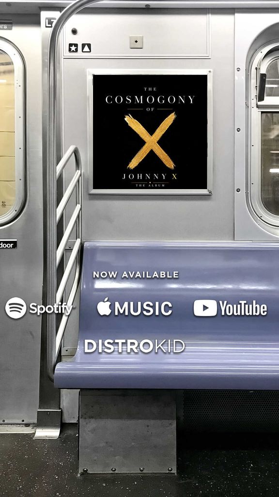 Campaign concept mockup for The Cosmogony of Johnny X